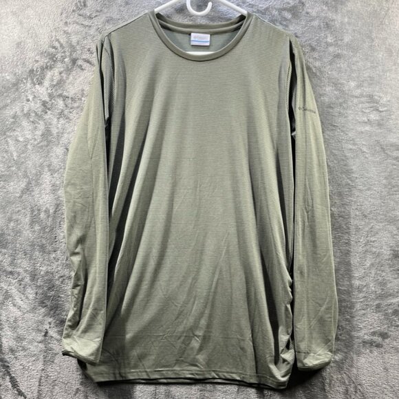 Columbia Omni-Wick Womens XL Green Striped  Long Sleeve Activewear - Picture 1 of 9